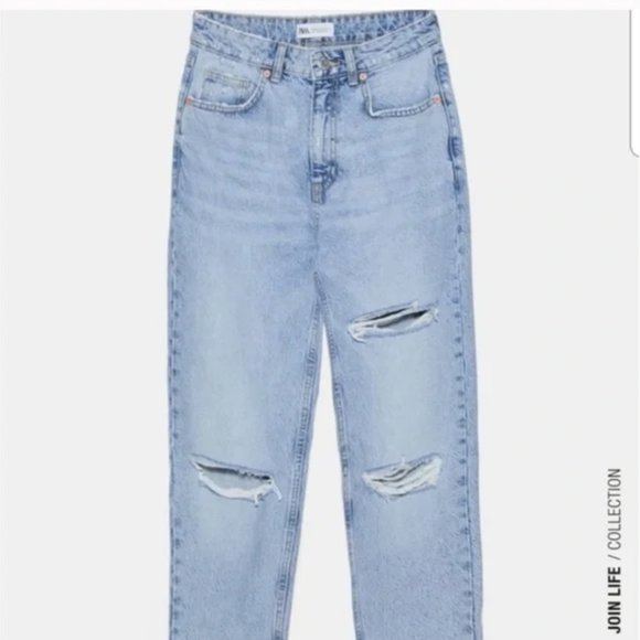 Zara Classic Mom Fit Jeans US 2 - Picture 2 of 2